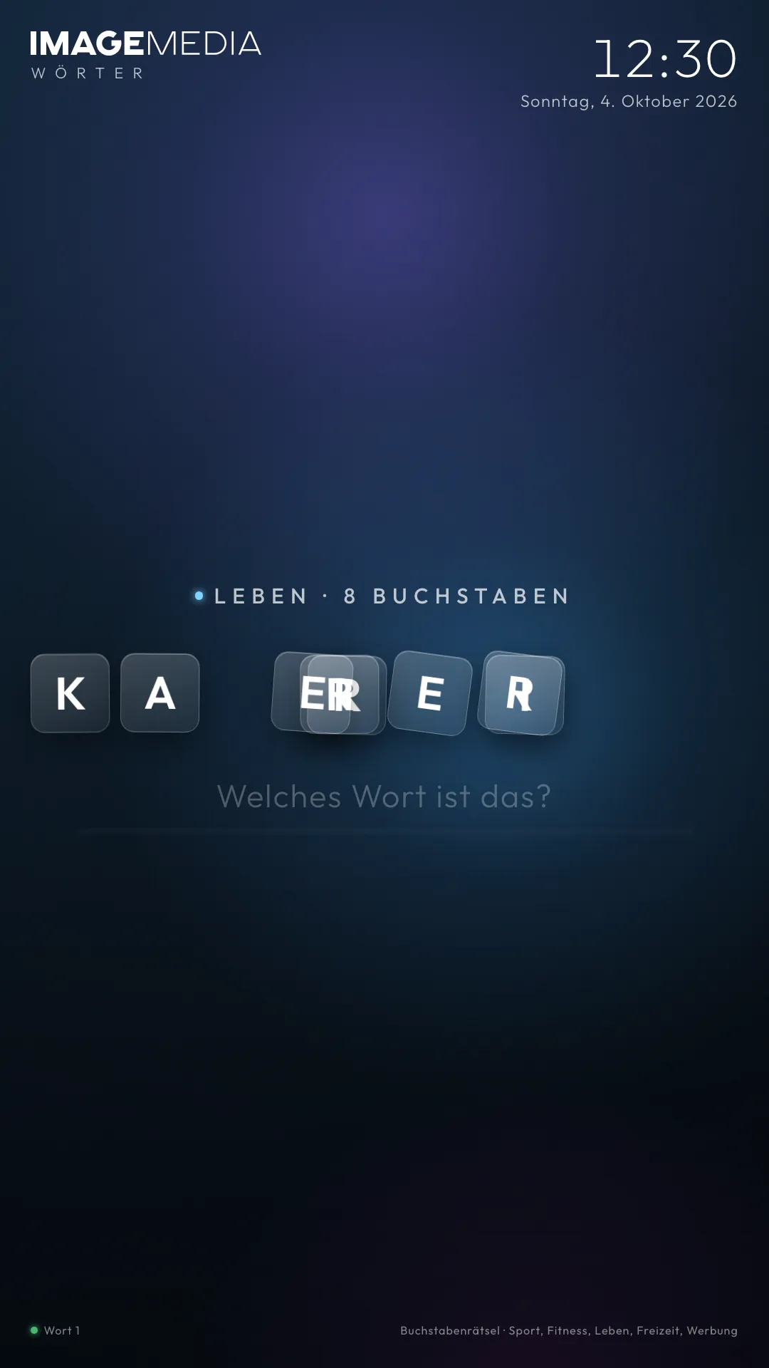 Wörter – Hochformat