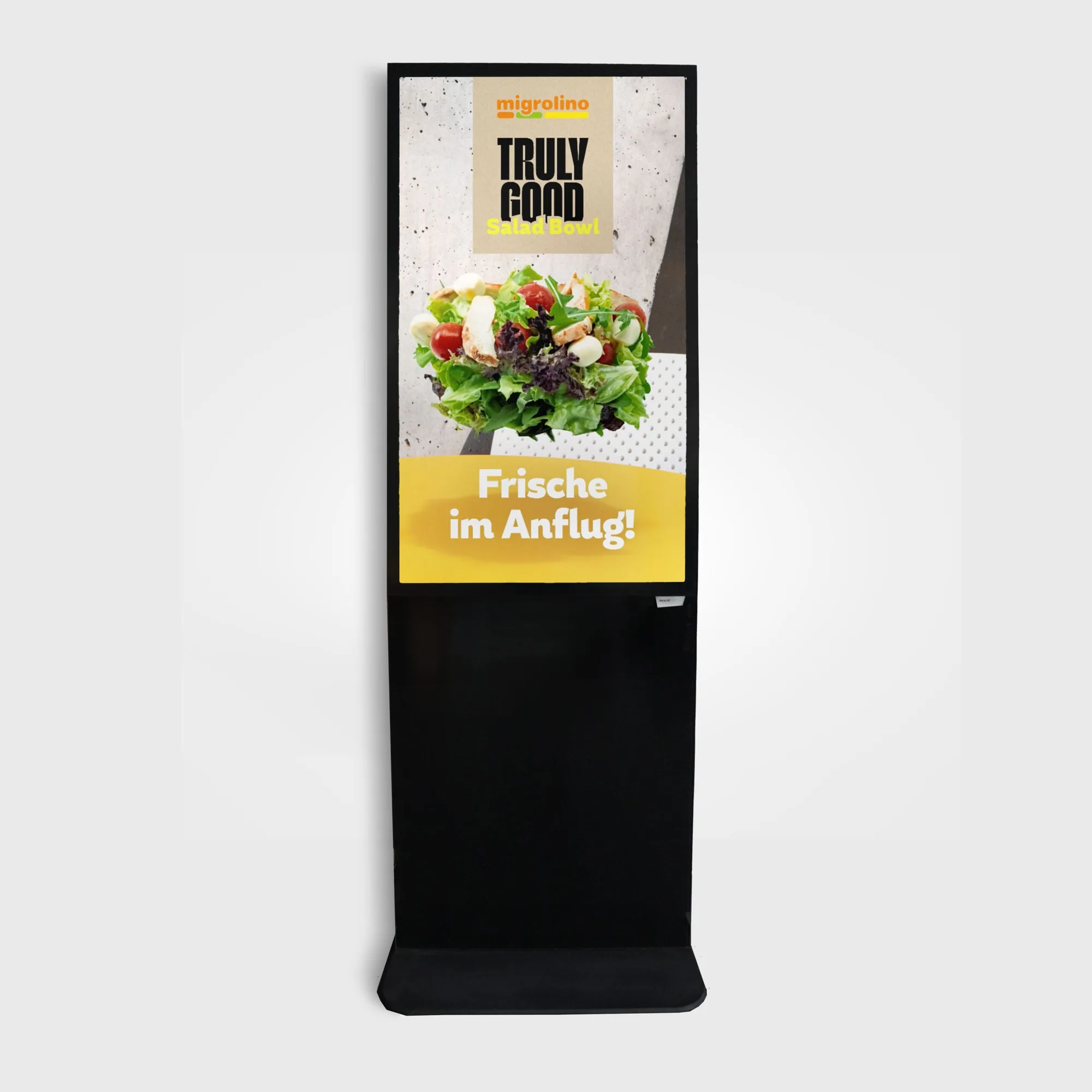 Migrolino – migrolino zeigt seine Kampagne auf den Screens im IMAGEMEDIA-Werbenetz in Fitnessstudios.